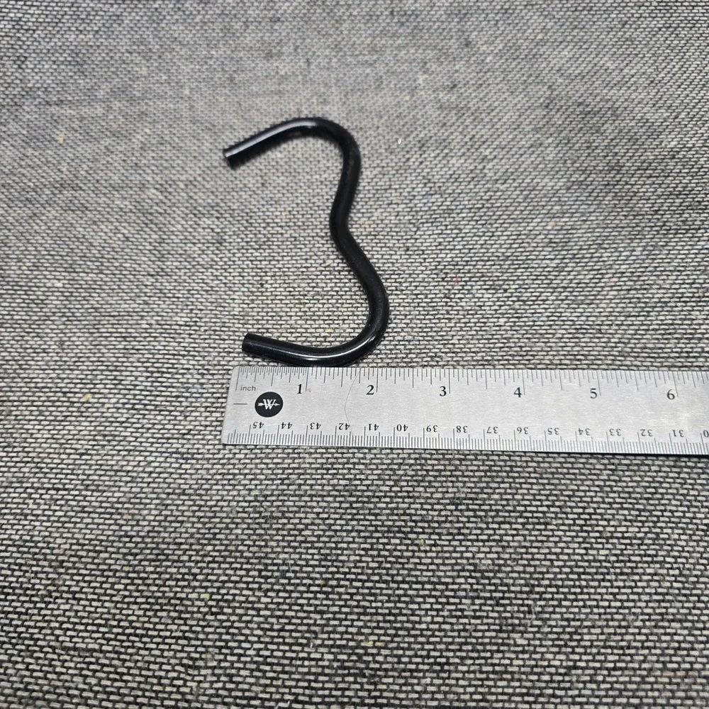 Unbranded Hardware Hook W-Shaped Replacement Part 3.25in Black Excellent Metal